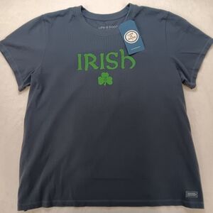 Life Is Good Notre Dame Fighting Irish Graphic Tee Size XXL With Tags